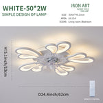 Modern Ceiling Fan with Led Light Bedroom Dining Room Living Room Light Torch Ceiling Fans Light.