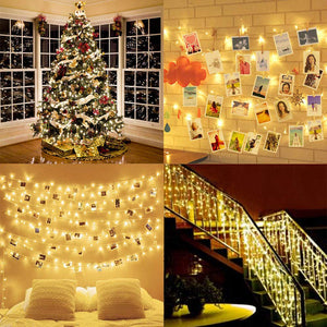 Photo Clip String Lights LED  Battery Operated Garland With Clothespins  Decorations