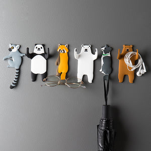 Lovely animal Fridge Hook Key Wall Crochet Holder Removable Kitchen Hooks
