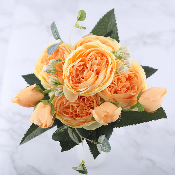 Pink Silk Peony Artificial Flowers for Home Wedding Decoration indoor