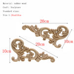 Unique Natural Floral Wood Carved Wooden Figurines Crafts  Wall Door Furniture Decorative