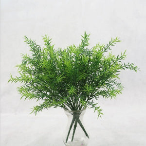 Fork Artificial Plants Eucalyptus Grass Plastic  Green Leaves Fake Flower Plant Home Decoration