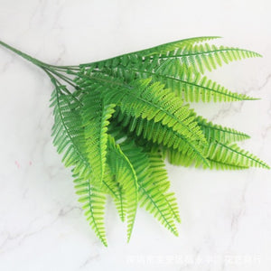 Fork Artificial Plants Eucalyptus Grass Plastic  Green Leaves Fake Flower Plant Home Decoration