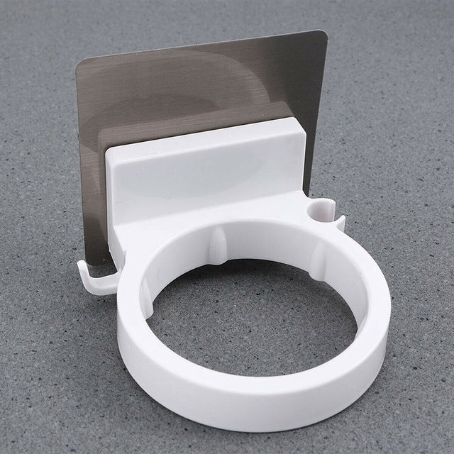 Hair Dryer Holder Blower  Wall Mounted Nail Free No Drilling Stainless Steel Spiral Stand For Bathroom