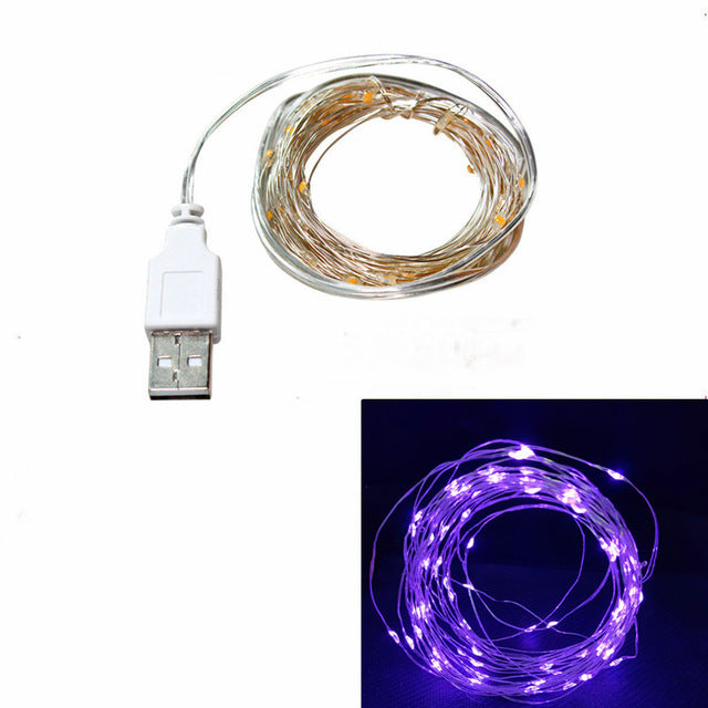 Copper Wire Battery Box Garland LED Wedding Decoration for Home Decoration Fairy