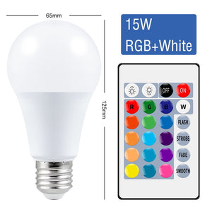 Led RGB Light Dimmable Led Lamp Colorful Changing Bulb Led Decor Home