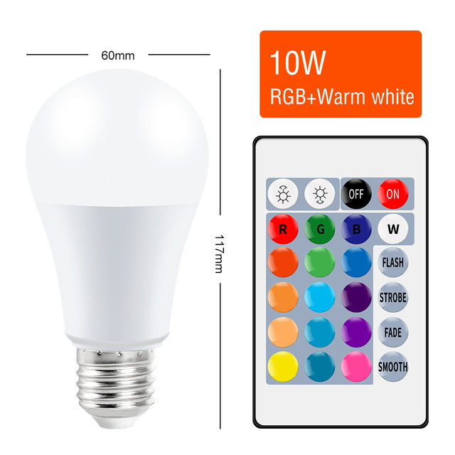 Led RGB Light Dimmable Led Lamp Colorful Changing Bulb Led Decor Home