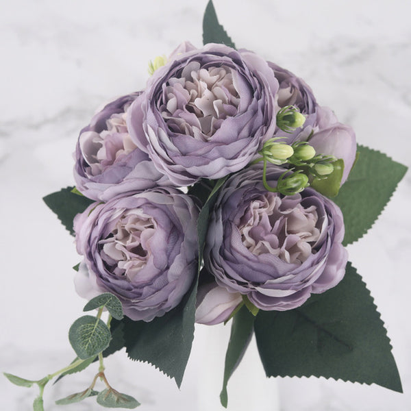 Pink Silk Peony Artificial Flowers for Home Wedding Decoration indoor