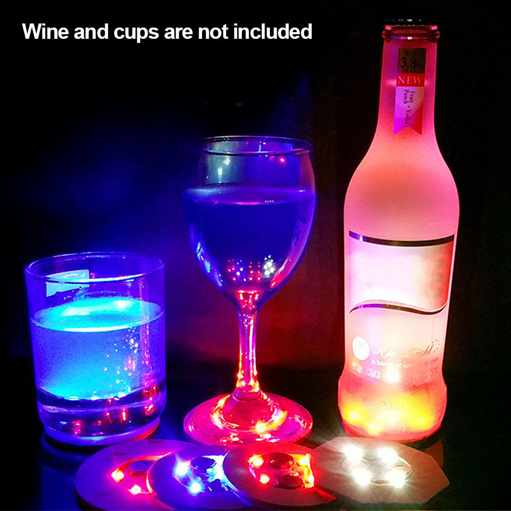 Bottle Stickers Coasters Lights Battery Powered LED  Decoration Light