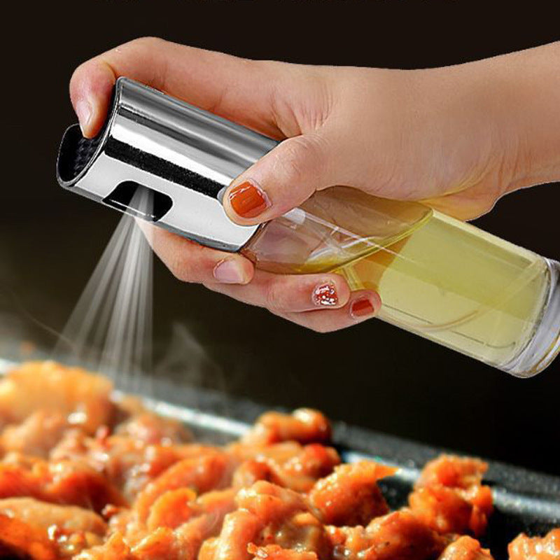 Kitchen Stainless Steel Olive Oil Sprayer Bottle Pump Oil Pot Leak-proof Grill