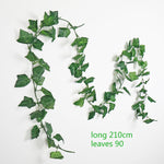 green silk artificial Hanging leaf plants For Home Decoration Garden