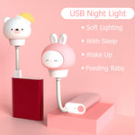 LED Chlidren USB Night Light Cute Cartoon Night Lamp