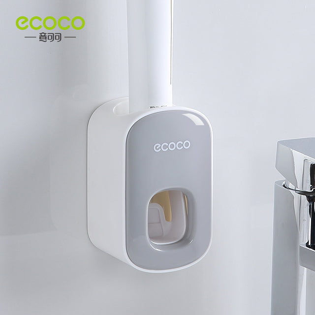 ECOCO Automatic Toothpaste Dispenser Wall Mount Bathroom Bathroom Accessories