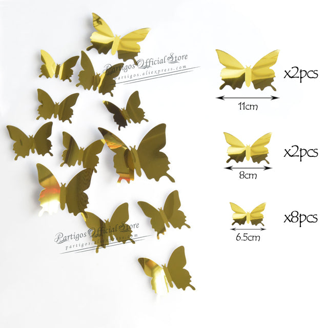 4D Hollow Butterfly Wall Sticker DIY Home Decoration Wall Stickers