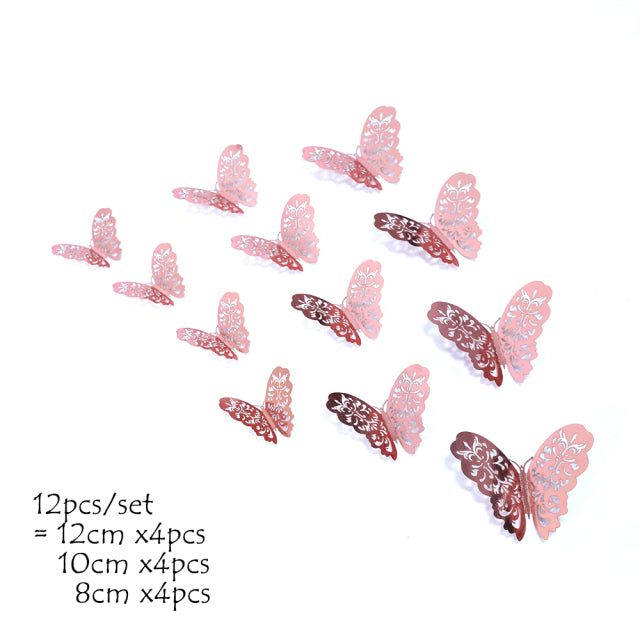 4D Hollow Butterfly Wall Sticker DIY Home Decoration Wall Stickers