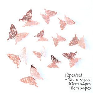 4D Hollow Butterfly Wall Sticker DIY Home Decoration Wall Stickers