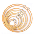 DIY Embroidery Hoop Tool Cross  Circle Round Bamboo Frame Wooden Sewing Tools Home Deco