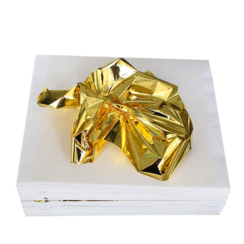 Sheets Imitation Gold Silver Foil Paper Leaf Gilding  Birthday Party Wedding Cake Dessert Decorations