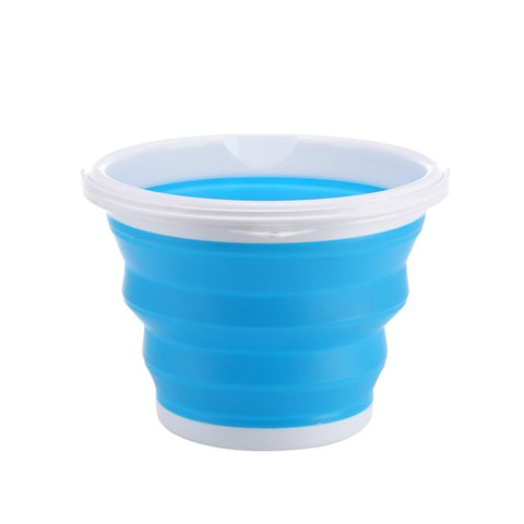 Collapsible Bucket Portable Folding Bucket Lid Silicone Car Washing BucketHome Storage