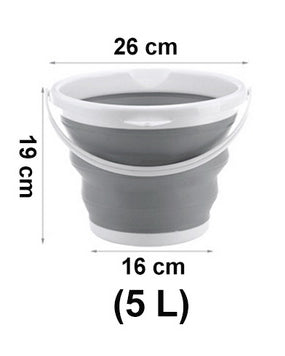 Collapsible Bucket Portable Folding Bucket Lid Silicone Car Washing BucketHome Storage