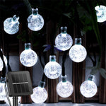 Solar String Lights Outdoor 60 Led Crystal Globe Lights  for Garden Party Decor