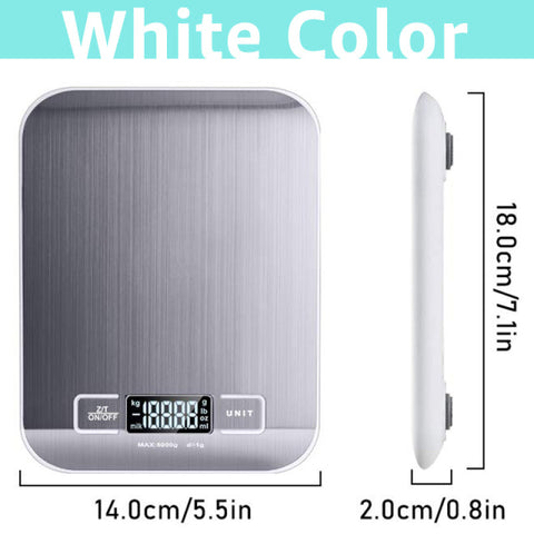 Digital Kitchen Scale  Food Multi-Function 304 Stainless Steel Balance LCD Display