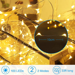 LED String light Silver Wire Fairy warm white Garland Home Christmas Wedding Party Decoration