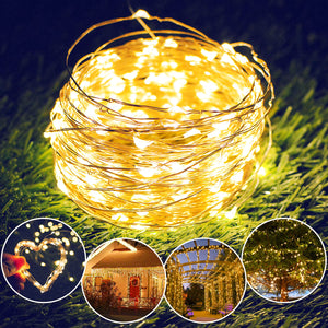 LED String light Silver Wire Fairy warm white Garland Home Christmas Wedding Party Decoration