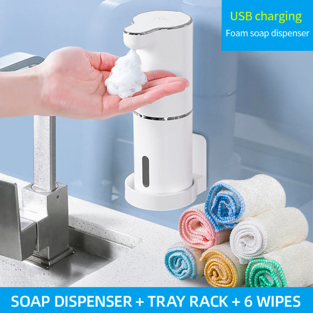 Automatic Foam Soap Dispensers Bathroom Smart Washing Hand Machine With USB Charging