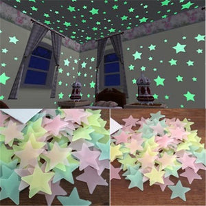 Stars Glow Stickers Luminous In Dark Night Wall Art ceiling Decoration