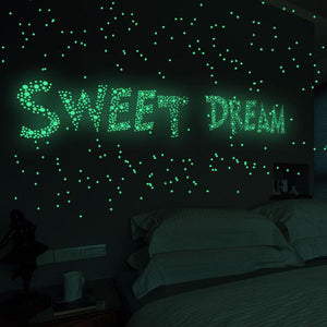 Luminous 3D Stars Dots Wall Sticker for  Home Decoration