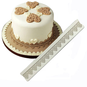 Pearl Rope Wave Flower Gemstone Shape Cake Side Lace  Cake Decorating Tools