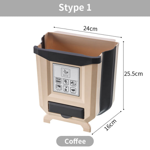 Kitchen Trash Can Foldable Portable Car Trash Can For Bathroom Kitchen