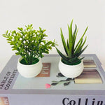 Mini Artificial Aloe Plants Bonsai Small Simulated Tree Pot Plants Home Garden Decor