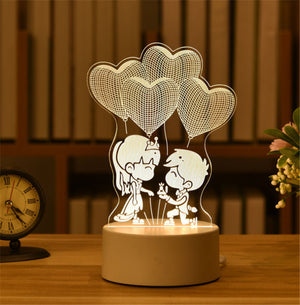 3D Lamp Acrylic USB LED Night Lights Neon Sign Lamp Decorations for Home