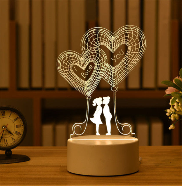 3D Lamp Acrylic USB LED Night Lights Neon Sign Lamp Decorations for Home