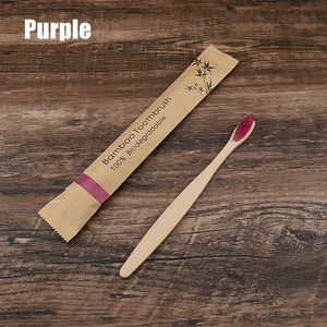 Bamboo Toothbrushe Resuable Portable Adult Wooden Soft Tooth Brush For Home