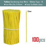 Oblate Gardening Cable Ties Reusable Iron Wire Twist Tie for Flower Plant