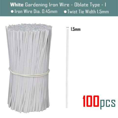 Oblate Gardening Cable Ties Reusable Iron Wire Twist Tie for Flower Plant