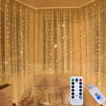 LED Curtain Fairy Lights Remote Control USB String Lights Christmas Decoration For Home
