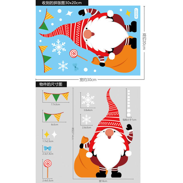 Christmas Window Stickers Christmas Window Clings Wall Stickers