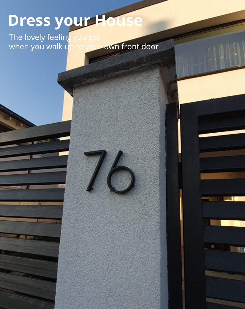 House Number Letters Big Modern Door Alphabet Home Outdoor  Numbers Address