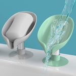 Leaf Shape Soap Box Drain Soap Holder Bathroom Accessories Suction Cup Soap Dish