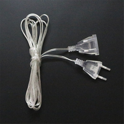 3M/5M Cable Plug Transparent Led light string Extension Standard Power Extension Cord