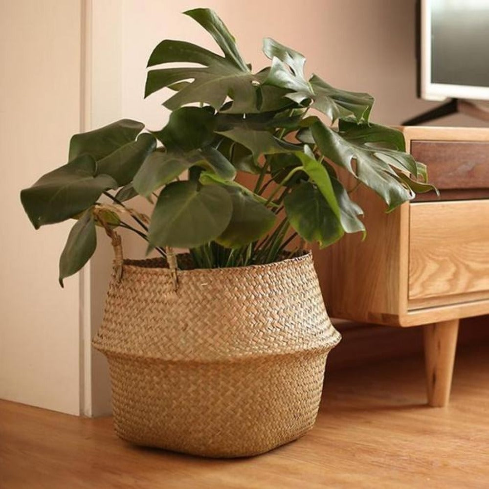 Seaweed Wicker Basket Rattan Hanging Flowerpot Flowerpot Dirty Clothes Dirty Clothes Basket