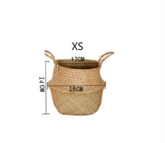 Seaweed Wicker Basket Rattan Hanging Flowerpot Flowerpot Dirty Clothes Dirty Clothes Basket