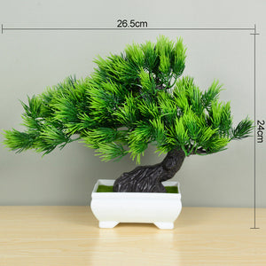 Artificial Plants Bonsai Small Tree Pot Fake Plant Flowers Potted  Table Decoration