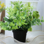 Artificial Flowers Plants Potted Green Bonsai Pot Plants Fake Flower ts For Home Decoration