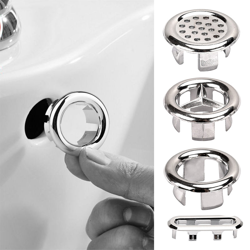 Bath Sink Round Ring Overflow Spare Cover Plastic Silver Plated  Bathroom Ceramic Basin ceramic pots