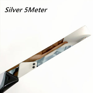 Stainless Steel Flat Decorative Lines Wall Sticker Silver Gold Background Wall Ceiling Edge Strip
